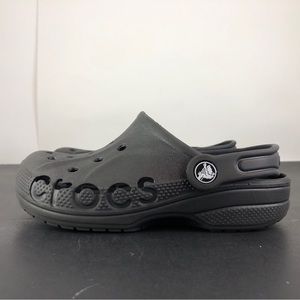Crocs Men's 1/Women's 3 Black Baya Clogs, Slip On Shoes, Waterproof Sandals